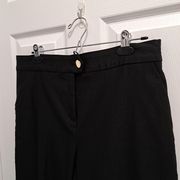 New! Anne Klein Wide Leg Pants Culottes Black Cropped Pants Stretch Size 10 NWT - Picture 7 of 12